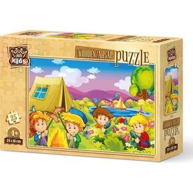 Art 5872 Kids Meraklı Kampçılar 25 Parça Ahşap Puzzle