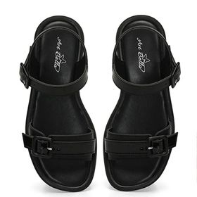 Art Bella CS24035 4FX Siyah Kadın Düz Sandalet