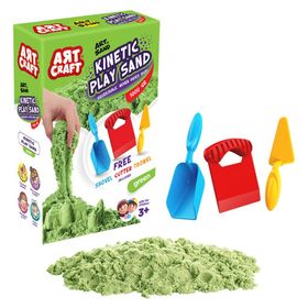 Art Craft 03692 Aksesuarlı Yeşil 1 kg Kinetik Oyun Kumu