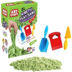 Art Craft 03692 Aksesuarlı Yeşil 1 kg Kinetik Oyun Kumu