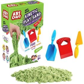 Art Craft 03692 Aksesuarlı Yeşil 1 kg Kinetik Oyun Kumu