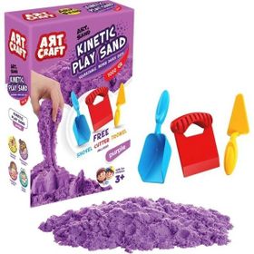 Art Craft Mor 1000 gr Kürek Mala Aksesuarlı Set Kinetik Oyun Kumu