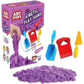 Art Craft Mor 1000 gr Kürek Mala Aksesuarlı Set Kinetik Oyun Kumu