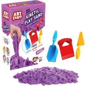 Art Craft Mor 1000 gr Kürek Mala Aksesuarlı Set Kinetik Oyun Kumu