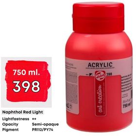 Art Creation 5798562 750 ml Naphthol Red Light No:398 Akrilik Boya