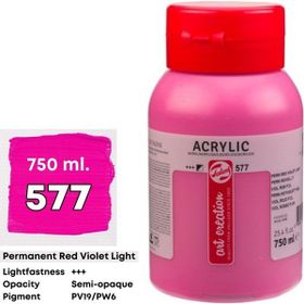 Art Creation 5798566 750 ml Permanent Red Violet Light No:577 Akrilik Boya