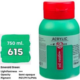 Art Creation 5798567 750 ml Emerald Green No:615 Akrilik Boya