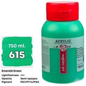 Art Creation 5798567 750 ml Emerald Green No:615 Akrilik Boya