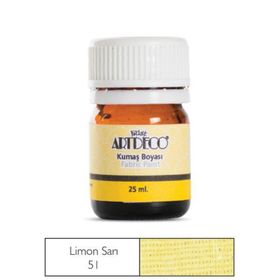 Art Deco 51 Limon Sarısı Kumaş Boyası