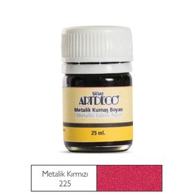 Art Deco Metalik 225 Kırmızı Kumaş Boyası