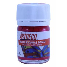 Art Deco Metalik 225 Kırmızı Kumaş Boyası