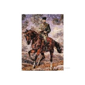 Art Gazi Mustafa Kemal Sakarya İsimli Atıyla Kolaj 1000 Parça Puzzle