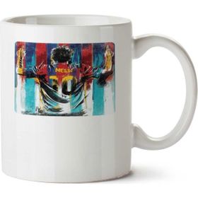 Art Hediye 01 Argentina Messi iki Tarafı Baskılı Kupa Bardak