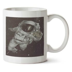 Art Hediye 01 Astronauta Astronot Iki Tarafı Baskılı Kupa Bardak