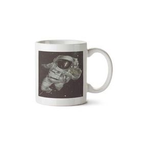 Art Hediye 01 Astronauta Astronot Iki Tarafı Baskılı Kupa Bardak