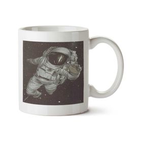 Art Hediye 01 Astronauta Astronot Iki Tarafı Baskılı Kupa Bardak