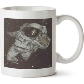 Art Hediye 01 Astronauta Astronot Iki Tarafı Baskılı Kupa Bardak