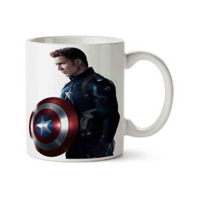 Art Hediye 01 Captain America 2 İki Tarafı Baskılı Kupa Bardak