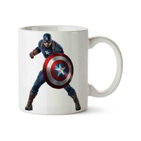 Art Hediye 01 Captain Amerika Kalkan İki Tarafı Baskılı Kupa Bardak