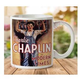 Art Hediye 01 Charlie Chaplin Poster İki Tarafı Baskılı Kupa Bardak