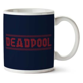 Art Hediye 01 Christmas Knit Deadpool Red İki Tarafı Baskılı Kupa Bardak