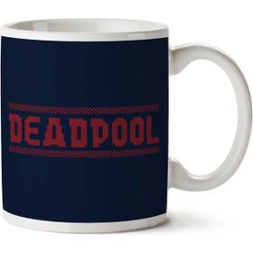 Art Hediye 01 Christmas Knit Deadpool Red İki Tarafı Baskılı Kupa Bardak