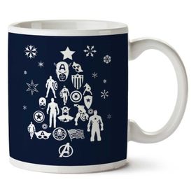 Art Hediye 01 Christmas Tree Captain America İki Tarafı Baskılı Kupa Bardak