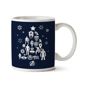Art Hediye 01 Christmas Tree Captain America İki Tarafı Baskılı Kupa Bardak