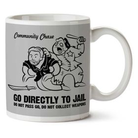 Art Hediye 01 Community Chase Zombie Monopoly İki Tarafı Baskılı Kupa Bardak
