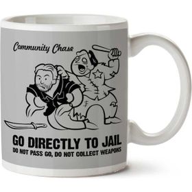 Art Hediye 01 Community Chase Zombie Monopoly İki Tarafı Baskılı Kupa Bardak