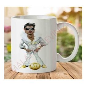 Art Hediye 01 Cristiano Ronaldo Karikatür İki Tarafı Baskılı Kupa Bardak