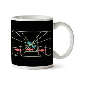 Art Hediye 01 Death Star Trench Targeting Computer Star Wars Iki Tarafı Baskılı Kupa Bardak