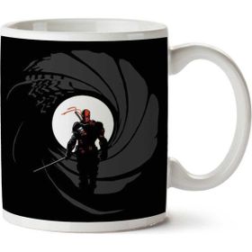 Art Hediye 01 Deathstroke Slade Wilson Licence To Slash James Bond Gun Barrel Iki Tarafı Baskılı Kupa Bardak