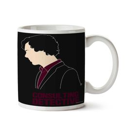Art Hediye 01 Dedektif Detective Sherlock Holmes Iki Tarafı Baskılı Kupa Bardak