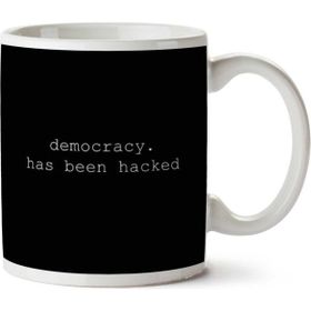 Art Hediye 01 Democracy Has Been Hacked Mr Robot Iki Tarafı Baskılı Kupa Bardak