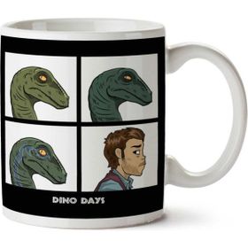 Art Hediye 01 Dino Days Jurassic Park Gorillaz Iki Tarafı Baskılı Kupa Bardak