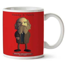 Art Hediye 01 Dmitri Mendeleev Periyodik Cetvel İki Tarafı Baskılı Kupa Bardak