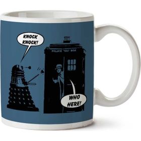 Art Hediye 01 Doctor Knock Knock Who Here Iki Tarafı Baskılı Kupa Bardak