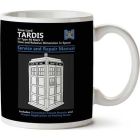 Art Hediye 01 Doctor Who Servis Ve Onarım El Kitabı İki Tarafı Baskılı Kupa Bardak