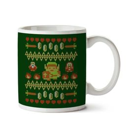 Art Hediye 01 Dont Wear Alone Legend Of Zelda Knit Pattern Iki Tarafı Baskılı Kupa Bardak