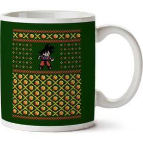 Art Hediye 01 Dragon Ball Z Goku Christmas İki Tarafı Baskılı Kupa Bardak