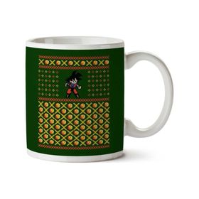 Art Hediye 01 Dragon Ball Z Goku Christmas İki Tarafı Baskılı Kupa Bardak