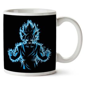 Art Hediye 01 Dragon Ball Z Mavi Tanrı Iki Tarafı Baskılı Kupa Bardak