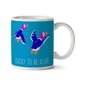 Art Hediye 01 Duck Hunt Ducky To Be Alive Iki Tarafı Baskılı Kupa Bardak