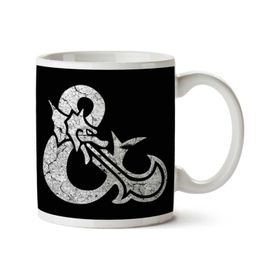 Art Hediye 01 Dungeons And Dragons Symbol White Iki Tarafı Baskılı Kupa Bardak