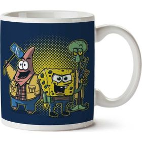 Art Hediye 01 Equatic Hunters Sponge Bob Square Pants Supernatural Patrick Squidward Iki Tarafı Baskılı Kupa Bardak