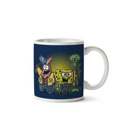 Art Hediye 01 Equatic Hunters Sponge Bob Square Pants Supernatural Patrick Squidward Iki Tarafı Baskılı Kupa Bardak