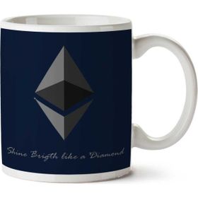 Art Hediye 01 Ethereum Cryptocurrency Shine Bright Like A Diamond Iki Tarafı Baskılı Kupa Bardak