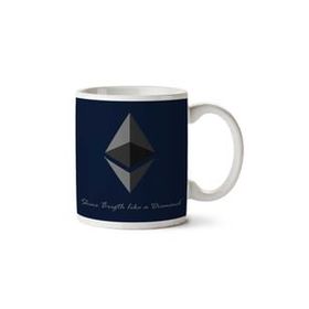 Art Hediye 01 Ethereum Cryptocurrency Shine Bright Like A Diamond Iki Tarafı Baskılı Kupa Bardak