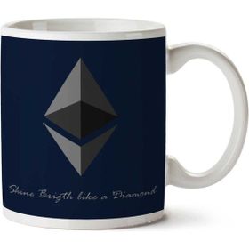 Art Hediye 01 Ethereum Cryptocurrency Shine Bright Like A Diamond Iki Tarafı Baskılı Kupa Bardak